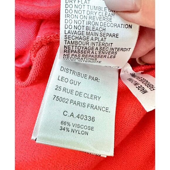 Leo Guy Floral Embroidered Knitted Hot Pink Barbie Core Sleeveless Dress SZ S/M - Picture 14 of 16